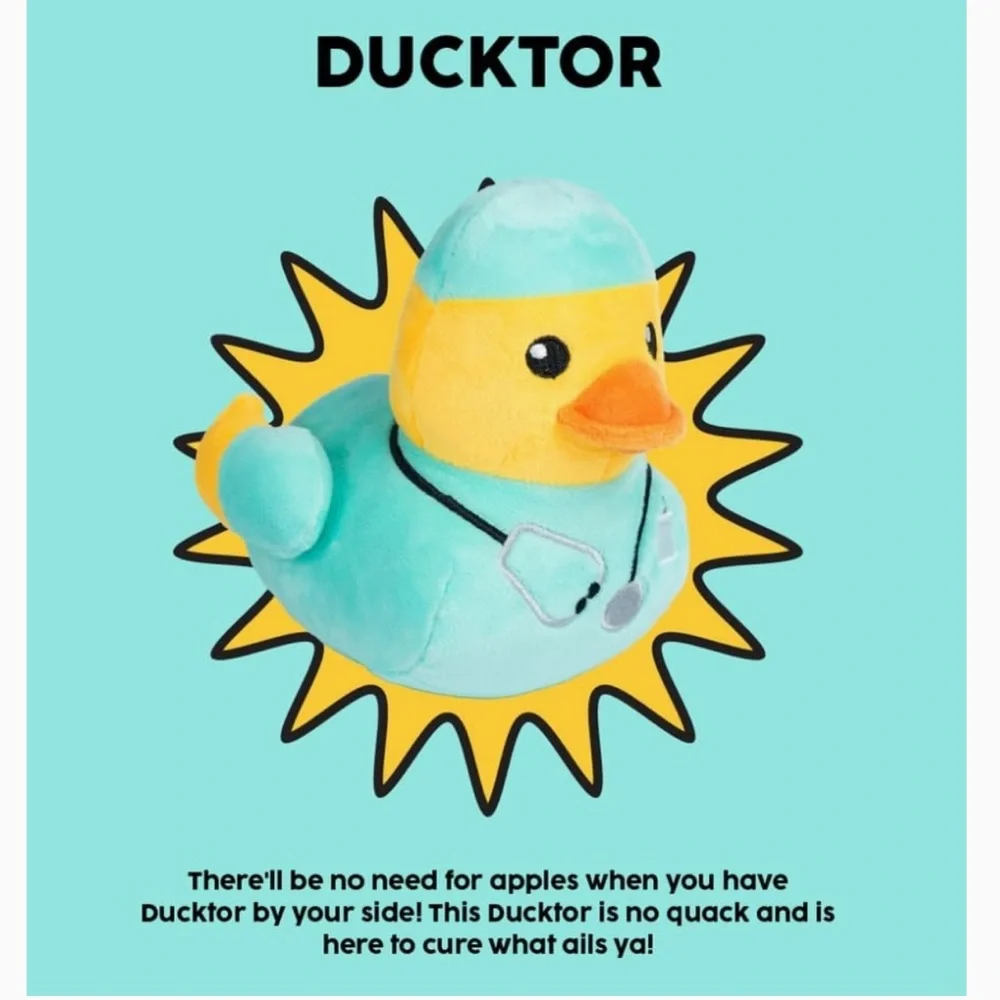 🆕 FuzzYard Plush Doctor Duck Dog Toy